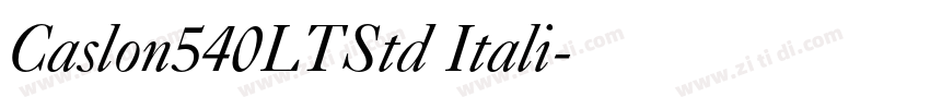 Caslon540LTStd Itali字体转换